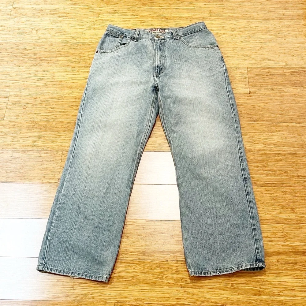 Steve & Barry's Light Wash Worker Pant Straight Leg Jeans. Size 32